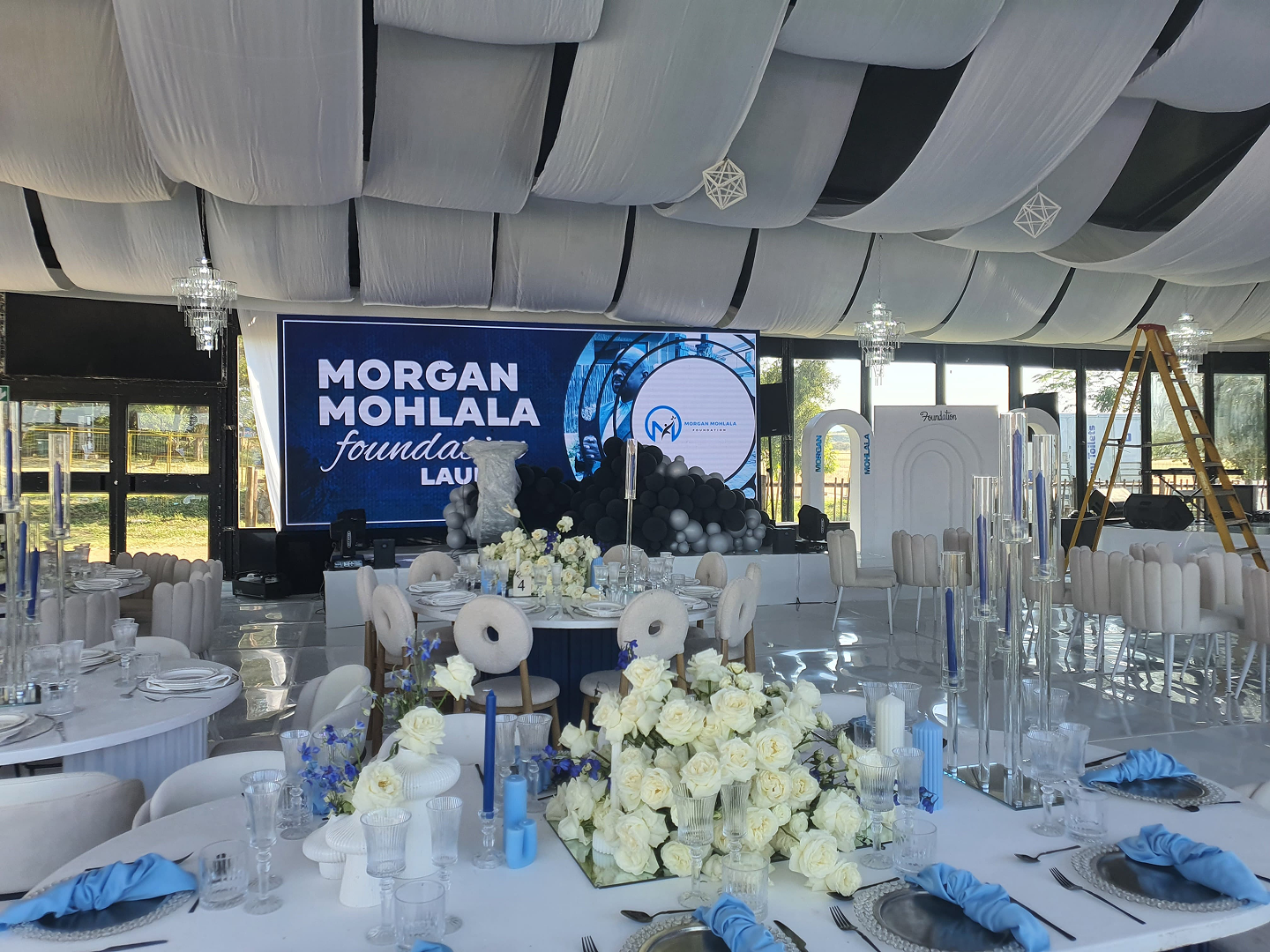 LED screen setup at outdoor concert event